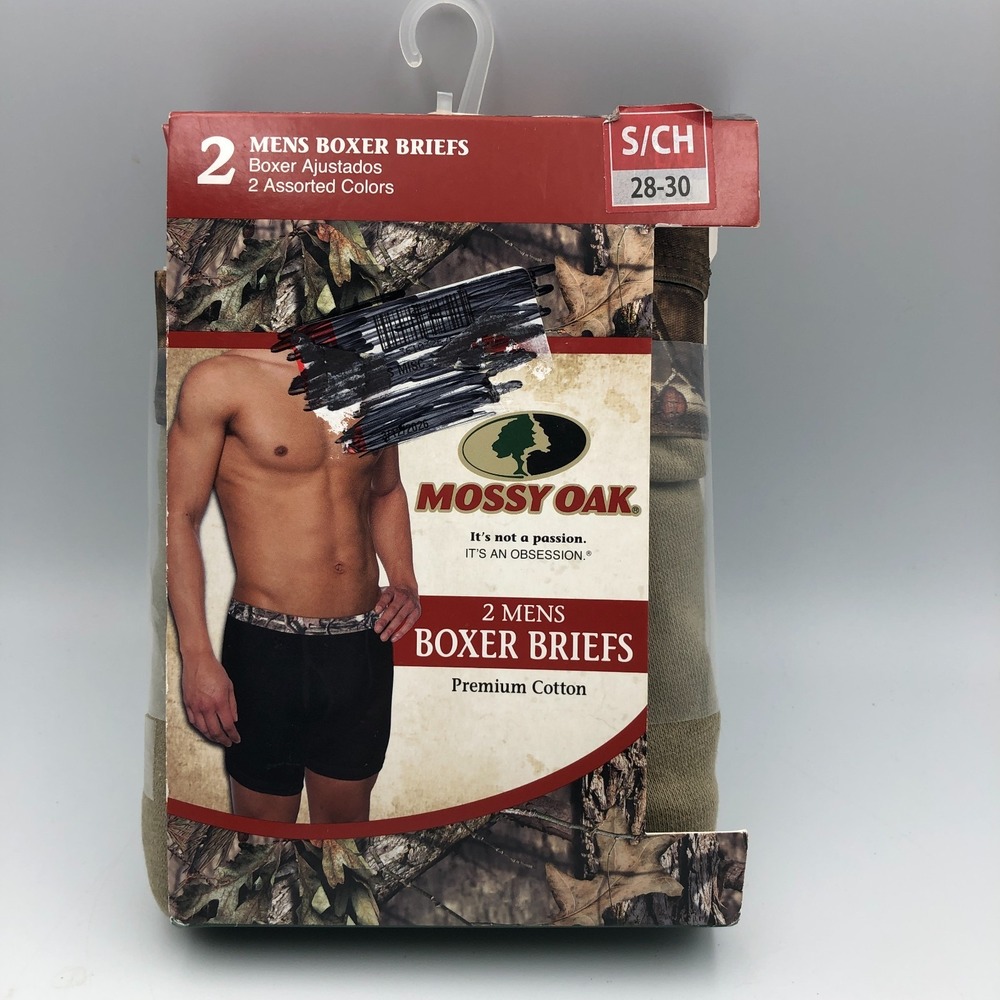 Mossy Oak Men's Briefs Size S (28-30) Camouflage 2 Pair Underwear